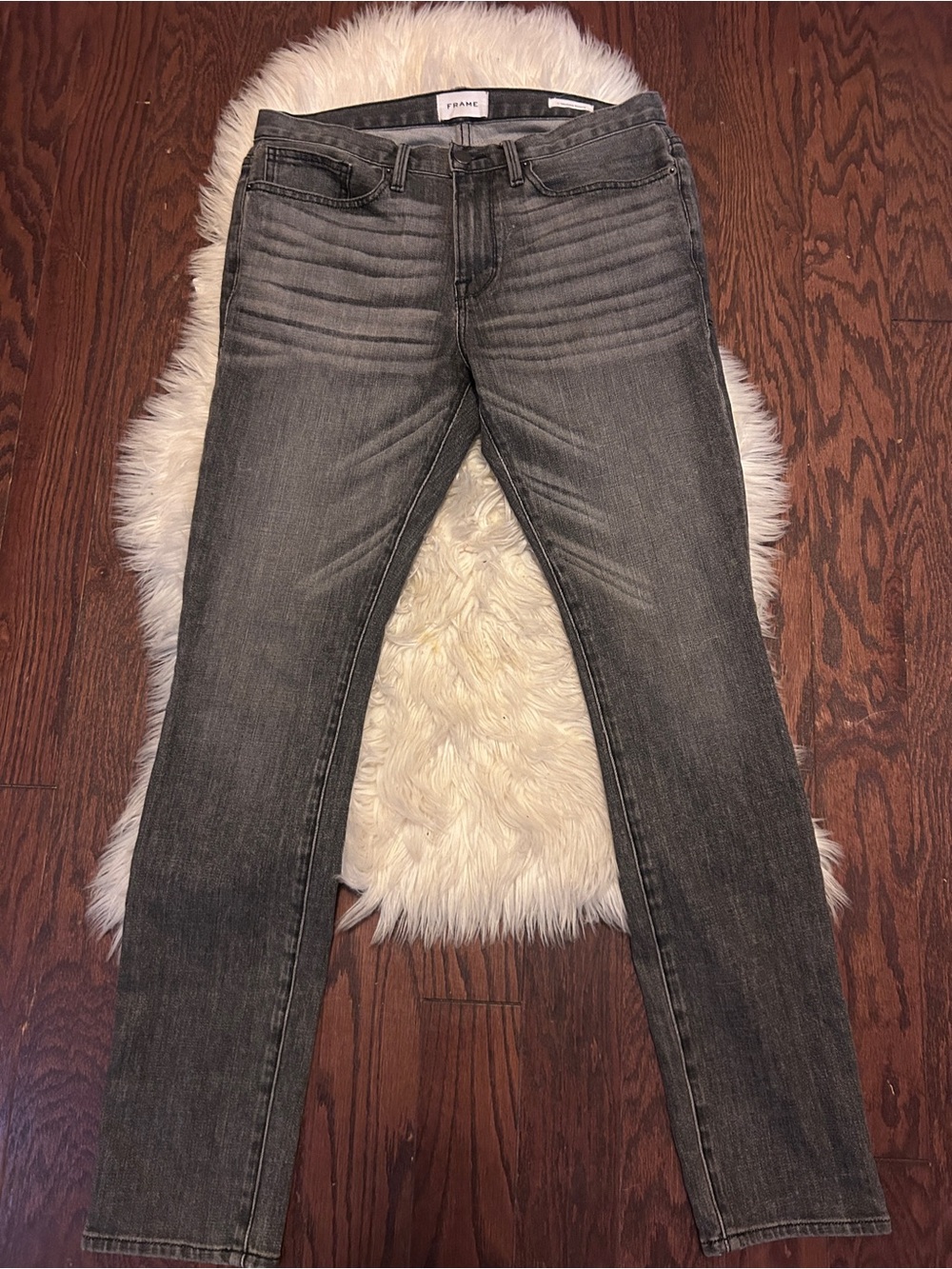 FRAME L’Homme Skinny Jeans Size 30 Granby Gray Wash Designer Denim - Picture 2 of 9